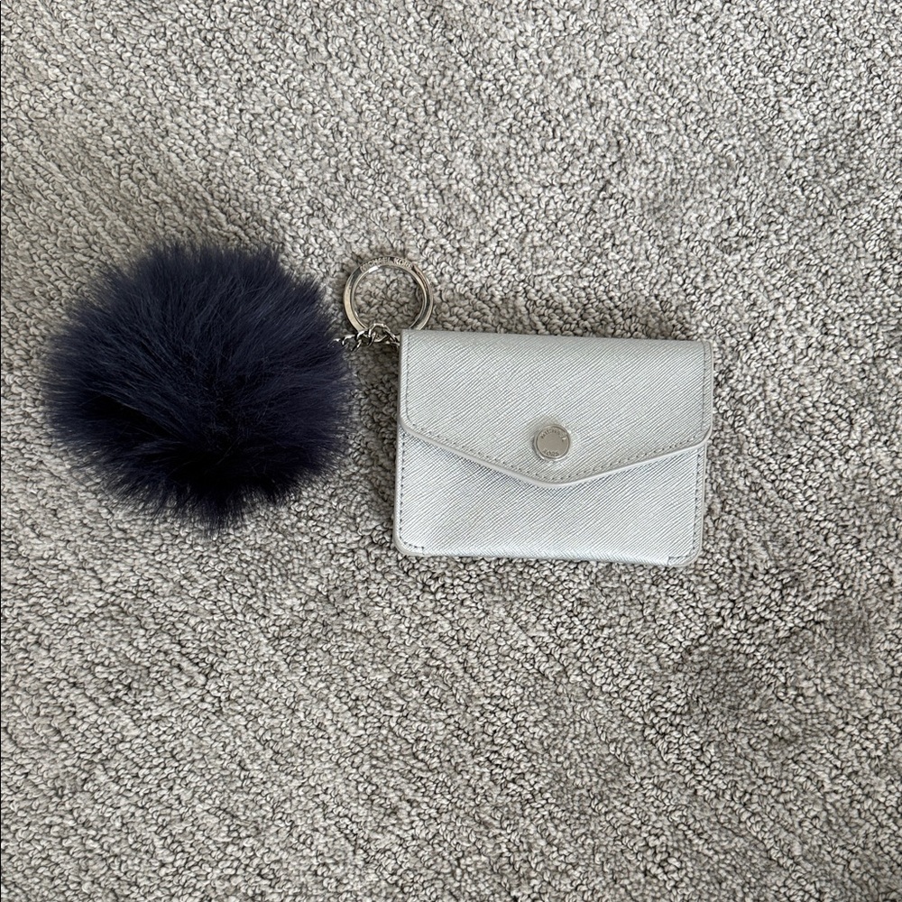 Michael Kors Coin Purse with Pom Pom Keychain